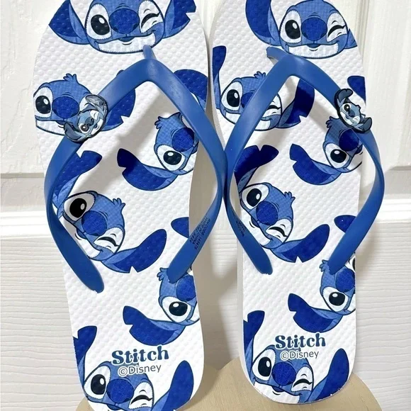 Disneys : Stitch Blue Flip Flop Sandals | Size L | NWT ✨ - Picture 4 of 11